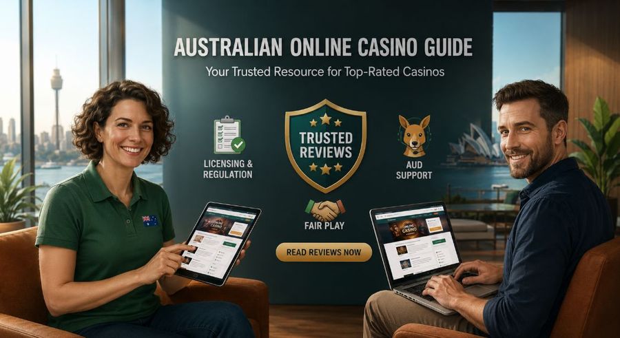 Independent Australian online casino guide highlighting trusted reviews, licensing, and fair play.