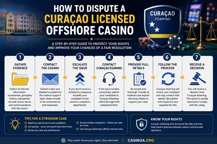 How to dispute a Curaçao licensed offshore casino with a step-by-step complaints process