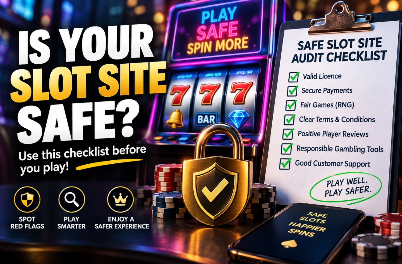 Safe slot site audit checklist for checking licences, secure payments, fair games and responsible gambling tools