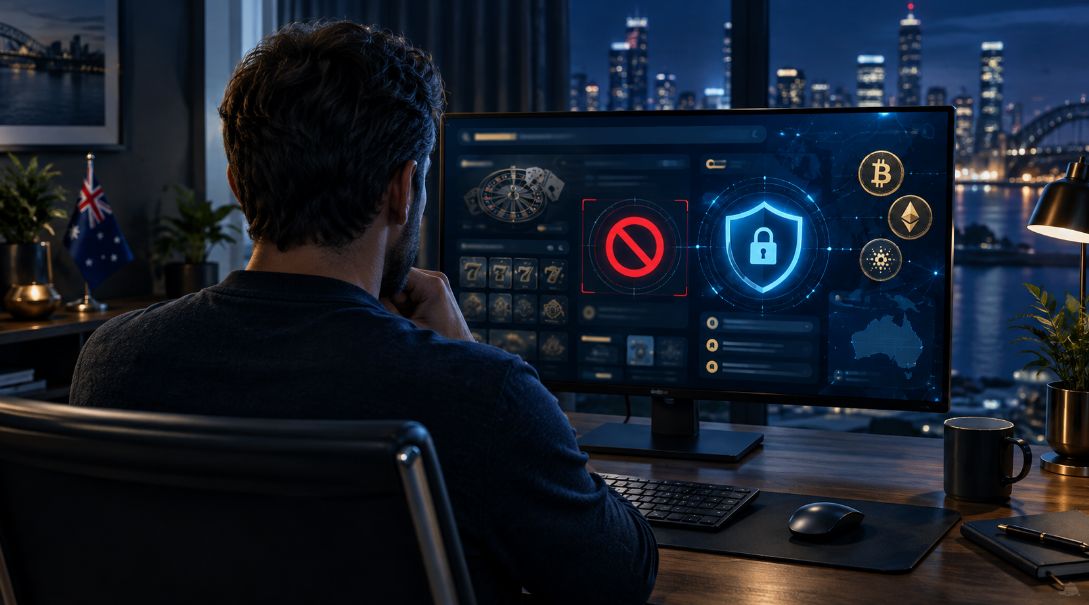 Australian player researching offshore online casino websites, ACMA blocks, crypto casino payments and withdrawal safety in September 2026